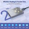 CFexpress Type B Card Reader & SD Card Reader 2 in 1, 10Gbps USB3.1 Gen2 Aluminum CFexpress Type B Adapter Camera Memory Card Reader Support Windows/Mac OS/Linux/Android with USB-A/USB-C Cable
