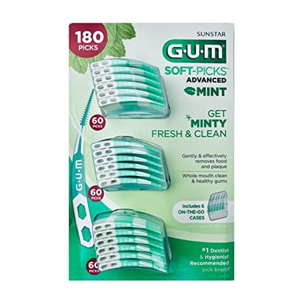 GUM SOFT PICKS MINT 180 PICKS