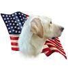 CafePress Yellow Lab American Flag Rectangle Bumper Sticker Car Decal