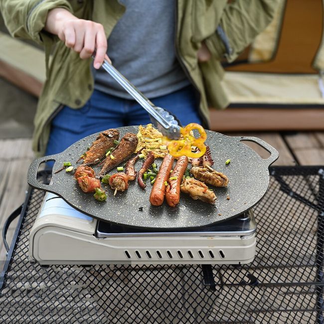 Grill Pan For Induction Cooktop Griddle Pan Korean Barbecue Plate Camping  Frying Pan Outdoor Camping Medical Stone Non-stick