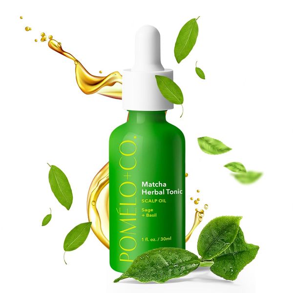 Pomélo+Co. 98,5% natürliches Haaröl / Hair Oil, Haar Öl, Hair Oiling, Haaröl trockenes Haar, Haaröl Flasche, Haaröl locken, Haar Öl Pflege / Wasser- und Glutenfrei / Matcha Herbal Tonic / 30ml