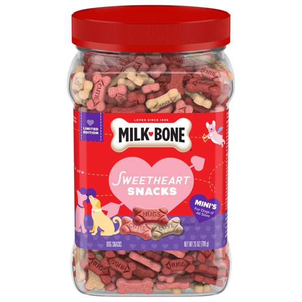 Milk-Bone Limited Edition Valentine's Sweetheart Snacks Mini’s Dog Treats, 25 Ounce (Pack of 1)