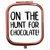 Flox Creative Rose Gold Square Compact Mirror On the Hunt for Chocolate