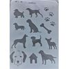 HONGBE Dog Wall Window Stencil Pattern Reusable Plastic Template