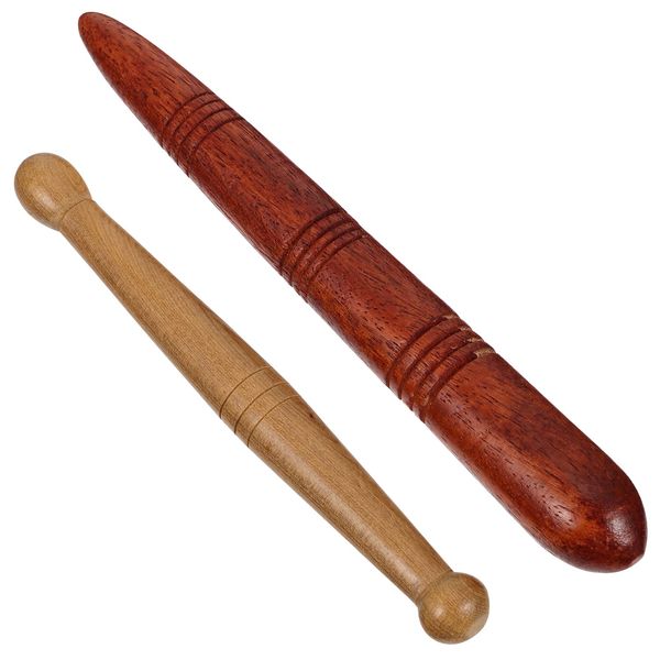 2 Stücke Triggerpunkt Massagegerät Fuß Holz Massagestab Massagestäbchen Muskel Massageroller Stick Massage Holz Trigger Roller für Schulter Rücken Bein Entspannung Schmerzlinderung