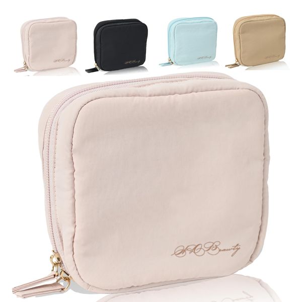 WDB (Supervised by Makeup Artists) Compact yet Large Capacity, Easy to Carry & Easy to Use, Makeup Pouch, Makeup Pouch, Bag-in-Bag, Travel Pouch, Small Items, Pouch, ciel pink