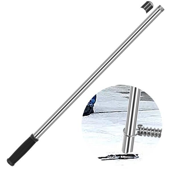 30-1/2 inch Pool Cover Tool,Stainless Steel Swimming Pool Rod,Pool Safety Cover Spring Tool Installation and Removal Tool for Anchors