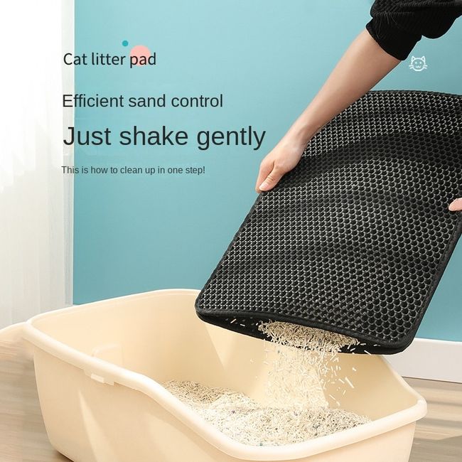Double Layer Cat Litter Mat Waterproof Urine Proof Trapping Mat