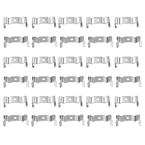 YXQ T8 LED Light Tube Clips Bracket Hanger,Nickel-plated Manganese Steel Bulbs Fixture for Shop Integrated Lamp Socket Holder Mounting (30Pcs)