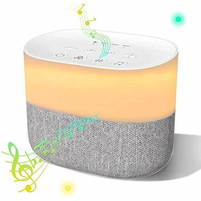 Sound Machine with Night Light, GAKOV White Noise 1 Count (Pack of 1)