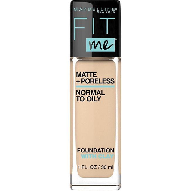 Maybelline Fit Me Matte + Poreless Liquid Oil-Free Foundation Makeup, Light...