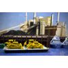 RTR - 40' Deck Barge N Scale 1:160 with Bulldozers Custom Designed Handcrafted