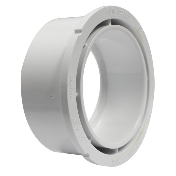 Canplas 192756 PVC DWV Flush Bushing, 4 x 3-Inch, White