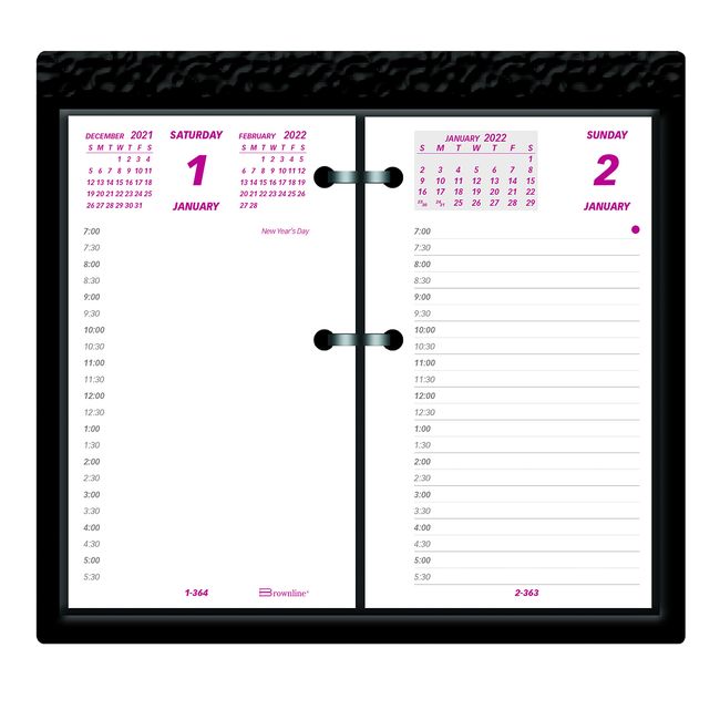 Brownline 2022 Daily Desk Calendar Refill, 12 Months, January to December, 6" x 3.5" (C2R-22)