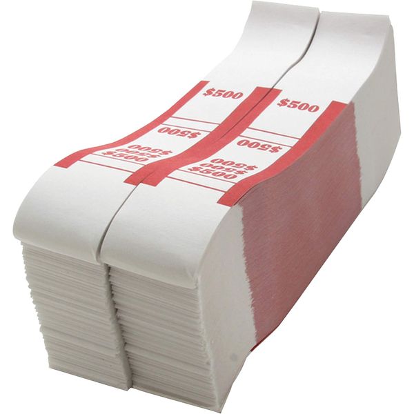 Sparco, SPRBS500WK, White Kraft ABA Bill Straps, 1000 / Pack, Red