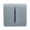 Trendi Switch Fan Isolator 10A Triple Pole Chrome Rocker Switch in Cool Grey