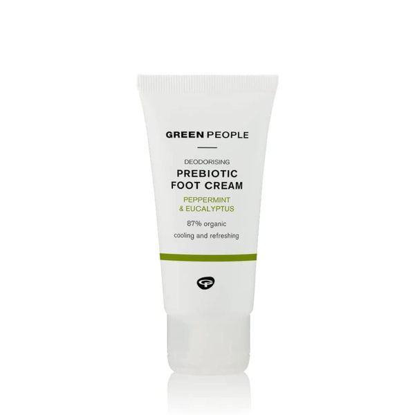 Green People Deodorising Prebiotic Foot Cream 50ml | Natural & Organic Foot Deodorant | Cooling Peppermint Foot Cream with Natural Deodorant | Paraben Free & Ethanol Free | Cruelty Free & Vegan