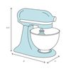 Red DASH Mixers 6 Speed 2.5 Qt. Stand Mixer