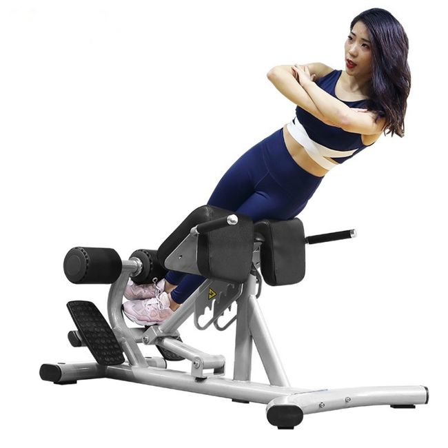 Professional Roman Chair Goat Stretcher Calling Waist Abs Back Muscle Roman Chair Gym Personal Training Device, High-end Luxury Silver