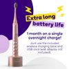 Burst Electric Toothbrush for Adults - Charcoal Black Soft Bristle Toothbrush for Deep Clean, Stain & Plaque Removal - 3 Sonic Toothbrush Modes: Teeth Whitening, Sensitive, Massage - Black