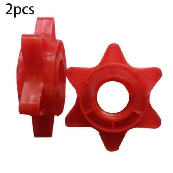 25mm Dumbbell Bar Plug Barbell Handbell Clip Lock Screw Nut Plastic Hex Double Groove Female Feet Strength Training, [01] 2pcs C, 02 2pcs D Plastic