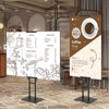 Poster Stand Floor Standing Sign Holder 75" Adjustable Height Double-Sided