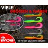 Angel-Berger Wild Devil Baits Tornado Curly Tail Twister Rubber Fish Shad Artificial Bait Soft Lure Soft Lure Pike Perch Zander (Fire Tiger, 15 cm)