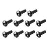 sourcing map M3 x 10mm Alloy Steel Hex Socket Button Head Screws Black 100 Pcs
