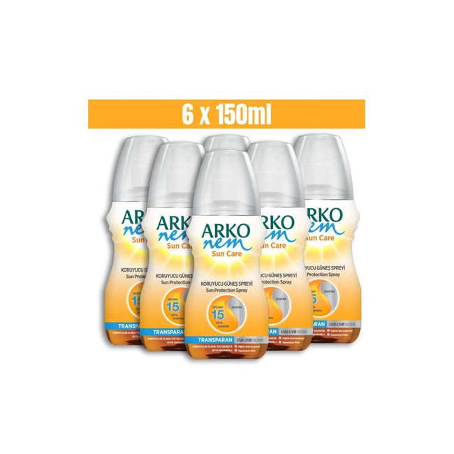 Arko Güneş Bakım Transparan Sprey Spf15 6 x 150 ml