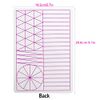3pcs White Practice Skin Double Sides Eyebrow Tattoo Skin Practice with Purple Lines Durable and Realistic Training Tool for Design and Tattooing Skills Practice