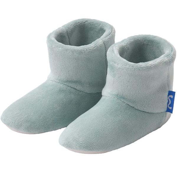 AQUA 60162304 Mofua Room Boots, Room Shoes, Indoor Slippers, Winter, L Size, Mint Green, Warm, +2°C, Moisture Absorption, Heatwarm, Ankle Warm, Mohua, Premium Microfiber, Energy Saving, Unisex,