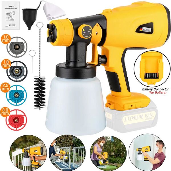 Electric Cordless Paint Spray Gun For Dewalt 18V Battery Brushless Motor R7A2