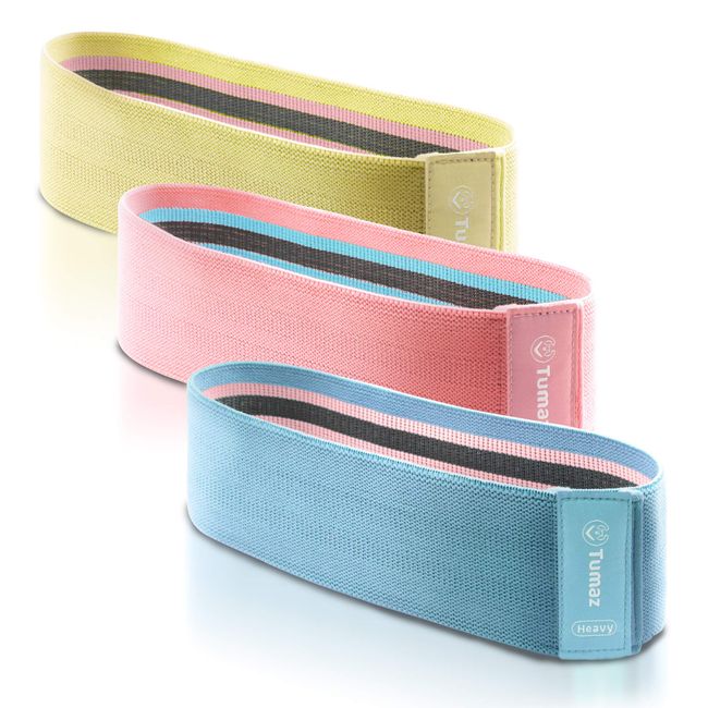 Tumaz Hip Band, Nice Butt Band, Exercise Band, Training Tube (Set of 3 Different Colors, Includes Storage Bag) For Beautiful Butt Training Band, Elastic Band, Muscle Training, Fitness Band, Stretch, Elastic Band, Peach Butt Modification, Muscle Training, 