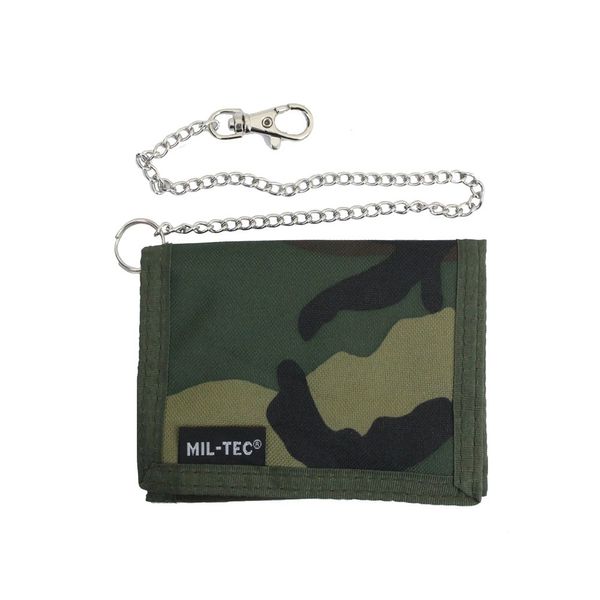 Mil-Tec Wallet with Security Chain, Size-, Color- Woodland