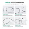 Eyekepper Metal Frame Spring Hinged Arms Reading Glasses +4.00