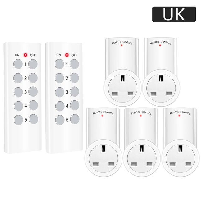 Wireless Remote Control Plug Outlet With Remote On Off Switch (5