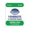 5X Harris Prime Pre-Filter Pads 5-Pack Use with Harris Vinbrite MK3 Filter Kit