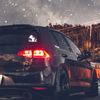 Sleeping Panda Sticker Decal Notebook Car Laptop 5" x 4" (White)