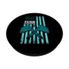 PCOS Awareness Ribbon Flag PopSockets Swappable PopGrip