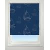 UNIVERSAL Boats Patterned Thermal Blackout Roller Blind, Navy, W120cm