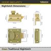 Sterling NLS201 Narrow Traditional Champagne Nightlatch