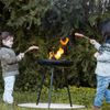 SAFE TECH Fire Pit Mat for Decking, 24″/60cm BBQ Fireproof & Water Resistant Grass Protection Mats,4 Layers