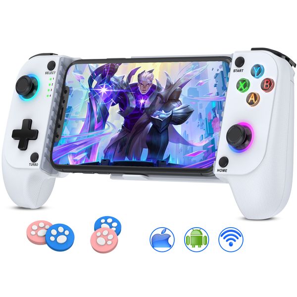 RGB Phone Controller for iPhone/Android Support Phone Case, Mobile Controller