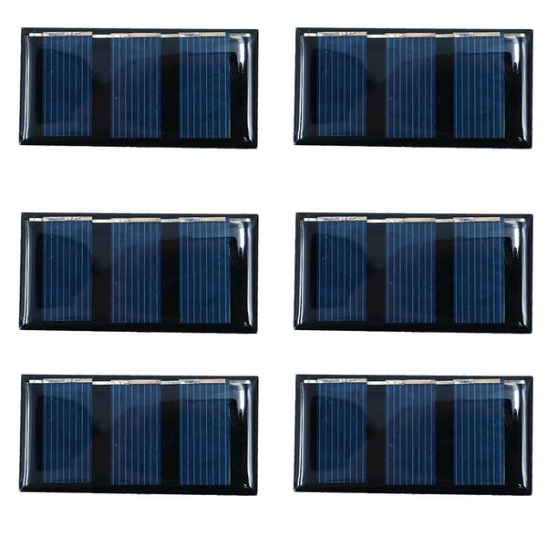 Pack of 6 ZONADAH 0.2W 1.5V Mini Solar Panel Kit, Batter Charger, DIY Home, Science School Projects, Camping,Fishing, Hiking Outdoor Garden Light Charging tools