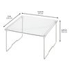 InterDesign iDesign Stackable Organizer-Cabinet Riser for Bathroom Storage-Set of 2-Clear/Satin Stacking Shelf-Small M2