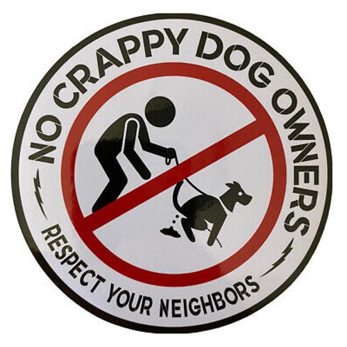 KEEP OFF THE LAWN STICKER NO DOG POOP STICKER CCTV VIDEO CAMERA STICKER SECURITY