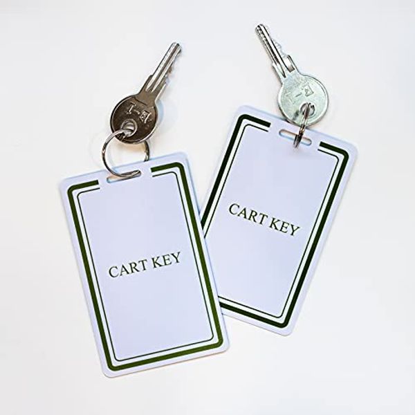 EZGO Replacement Golf Cart Keys with Key Rings & Key Tags (2 Pack)