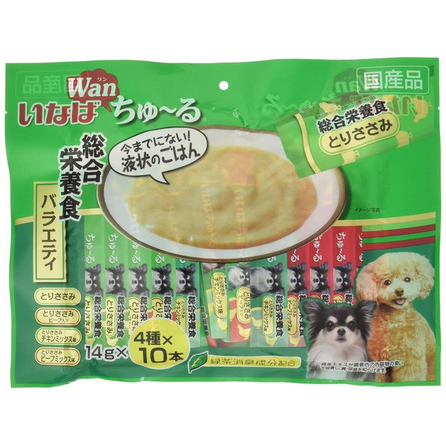 Inaba Chu-Ru All-Nutritional Food Variety for Dogs, 40 Pieces, Chicken Chicken Mix Flavor, Chicken Chicken Mix Flavor