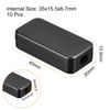 TOP-VIGOR 10pcs 40x20x10.5mm Mini Dustproof Electrical Junction Box, ABS Plastic Project Boxes for DIY Electronics Projects, Indoor Power Module Case, Instrument Case Box, Black