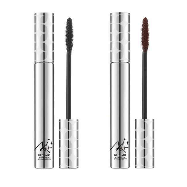 FEXPDL Waterproof Mascara Brown & Black 2 PCS Brown Mascara Waterproof Mascara Telescopic Natural Lashes Mascaras, Eye Make-up Hard Wearing Non-smudged, Non-caking, Lasts all day long.